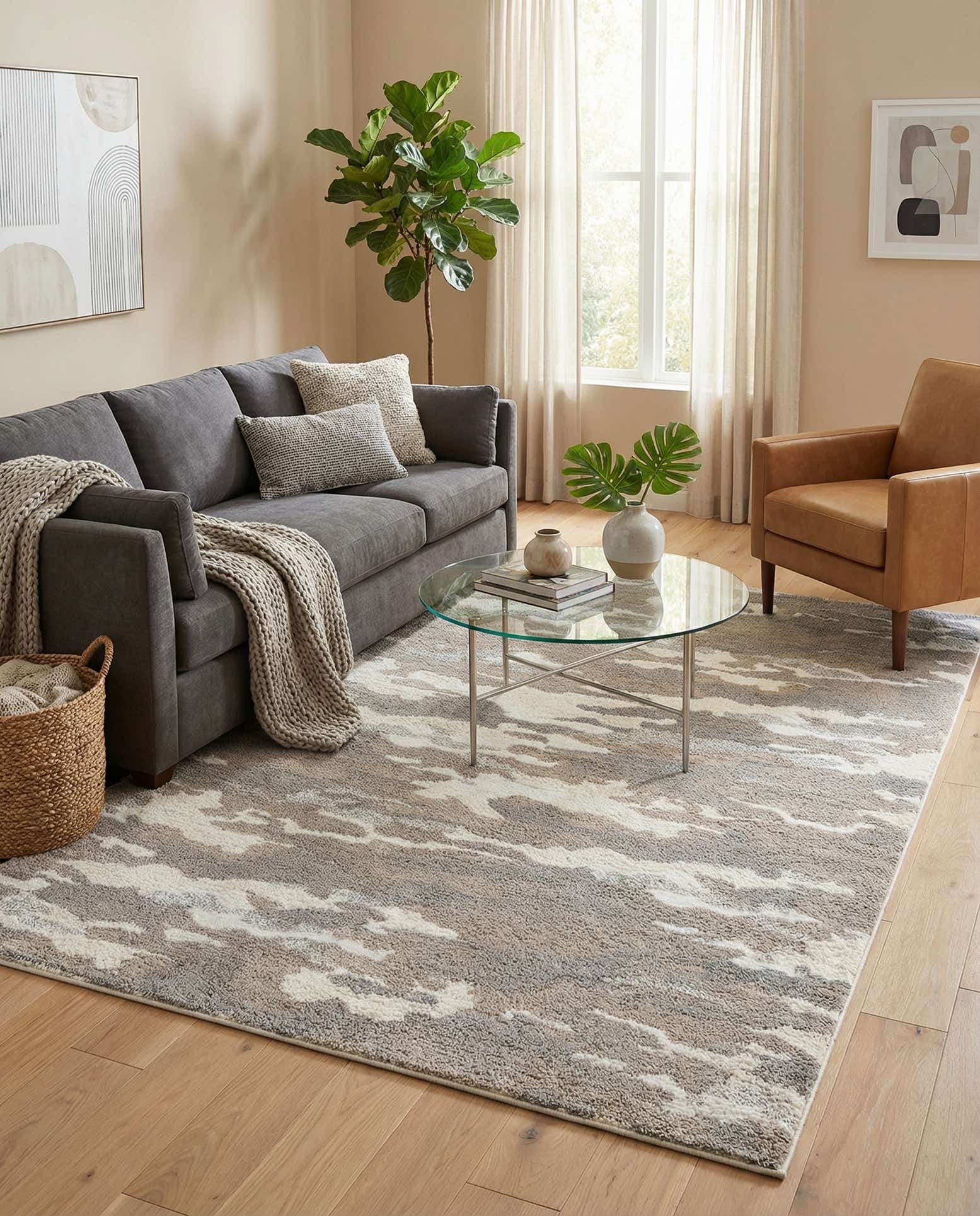 6' x 9' Sepia Rug