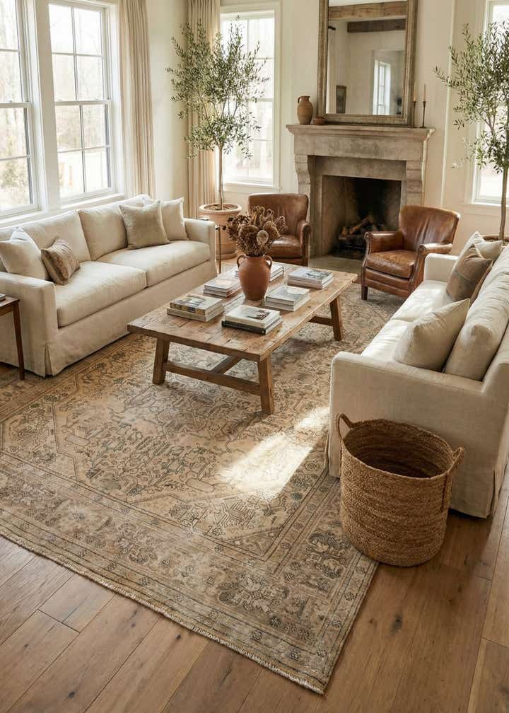 9' 6 x 12' 7 Hand Knotted Ultra Vintage Persian Wool Rug