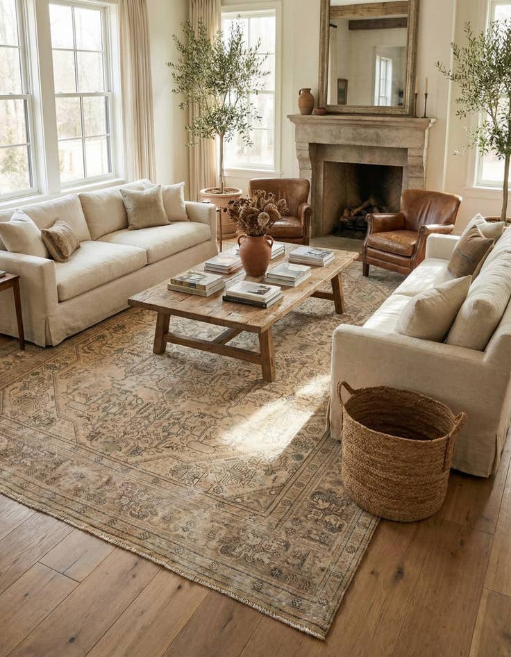 Detail image of  9' 6 x 12' 7  Hand Knotted Ultra Vintage Persian Wool Rug