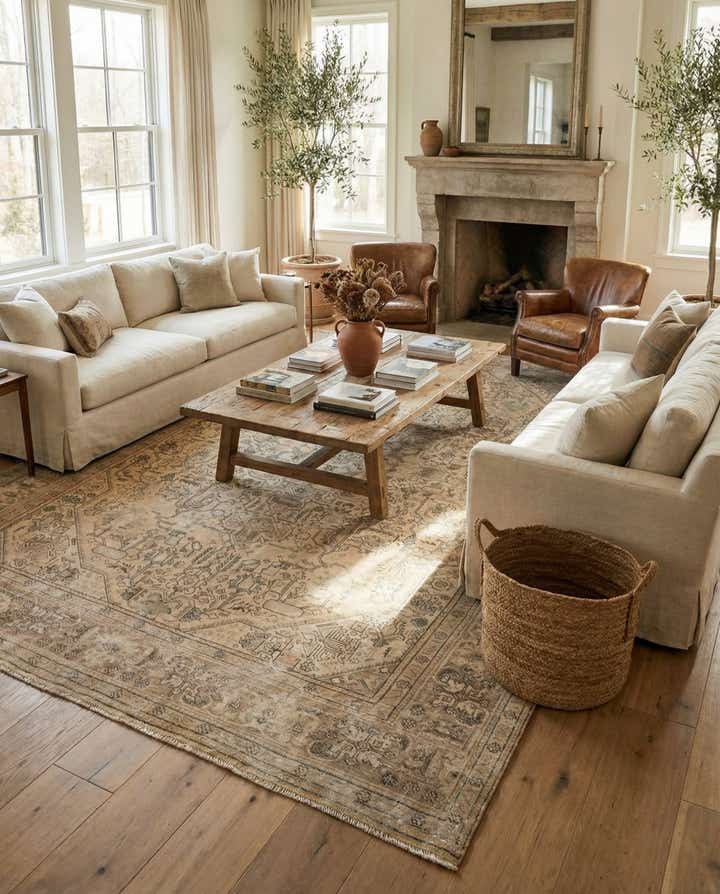 9' 6 x 12' 7 Hand Knotted Ultra Vintage Persian Wool Rug