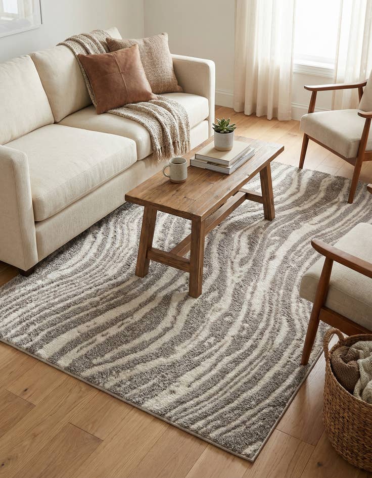 Detail image of 5' x 8' Sepia Rug