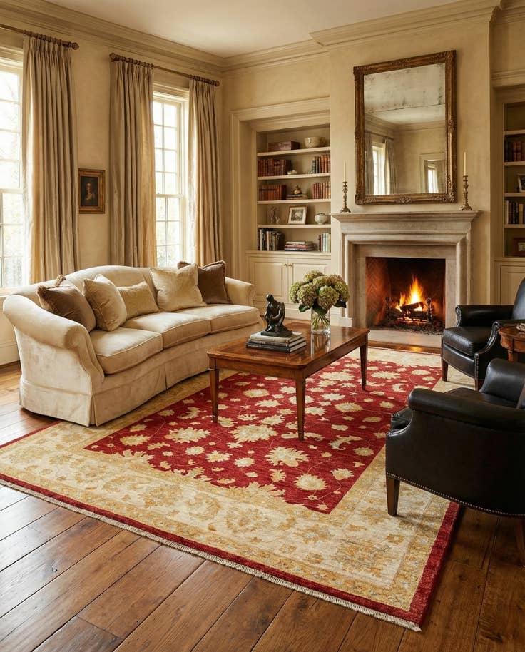 Detail image of 6' 7 x 9' 10 Ziegler Wool Rug