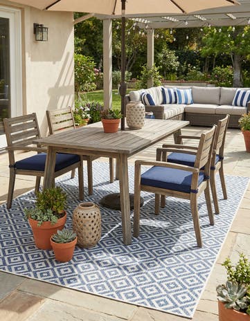 6' x 9' Easy-Clean Jill Zarin Costa Rica Indoor / Outdoor Rug