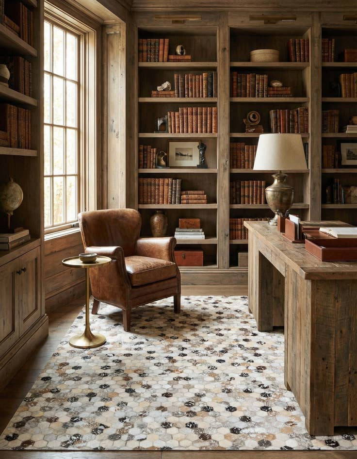 Detail image of 4' 8 x 6' 7 Cowhide Rug