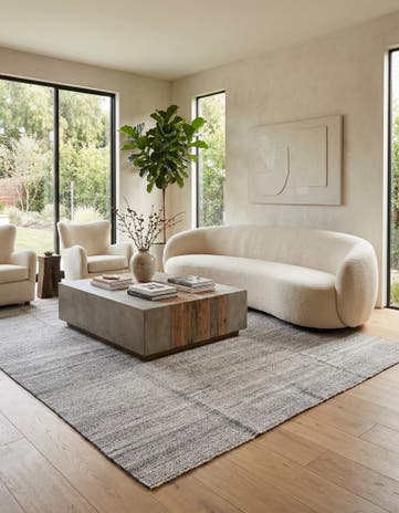 9' x 11' 9 Hand Woven Kilim Modern Wool Rug