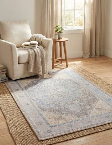 Cream Washable Timeless Rug