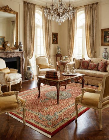 4' 4 x 6' 6 Ghom Silk Rug