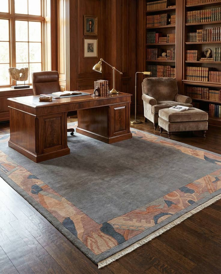 Detail image of 8' 6 x 11' 5 Hand Knotted Tibet Wool Rug