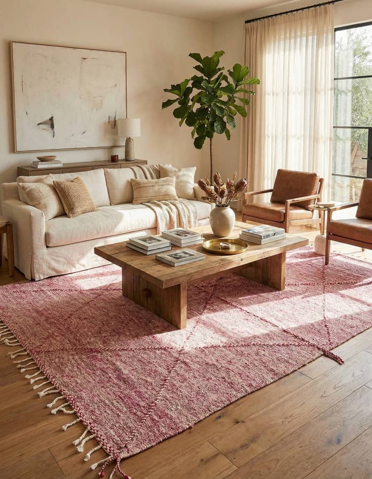 Detail image of 7' 5 x 11' 7  Hand Knotted Moroccan Wool Rug