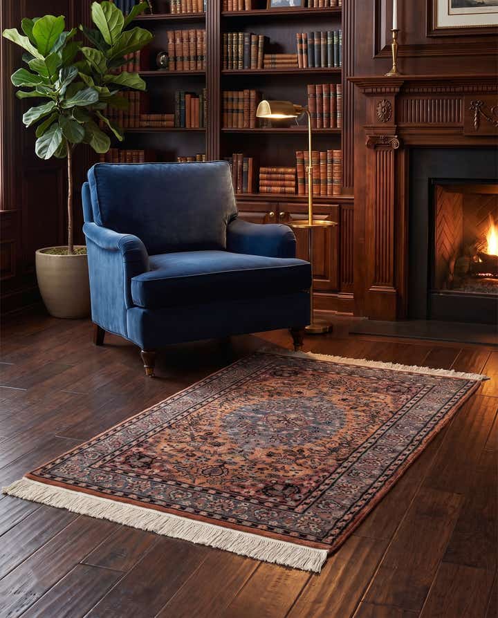 3' 2 x 5' 2 Hand Knotted Kashmir Oriental Rug