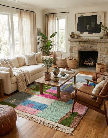 5' x 8' Hand Knotted Moroccan Wool Rug