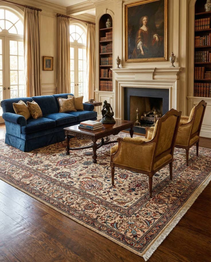 Detail image of 7' 10 x 11' 4 Tabriz Wool Rug