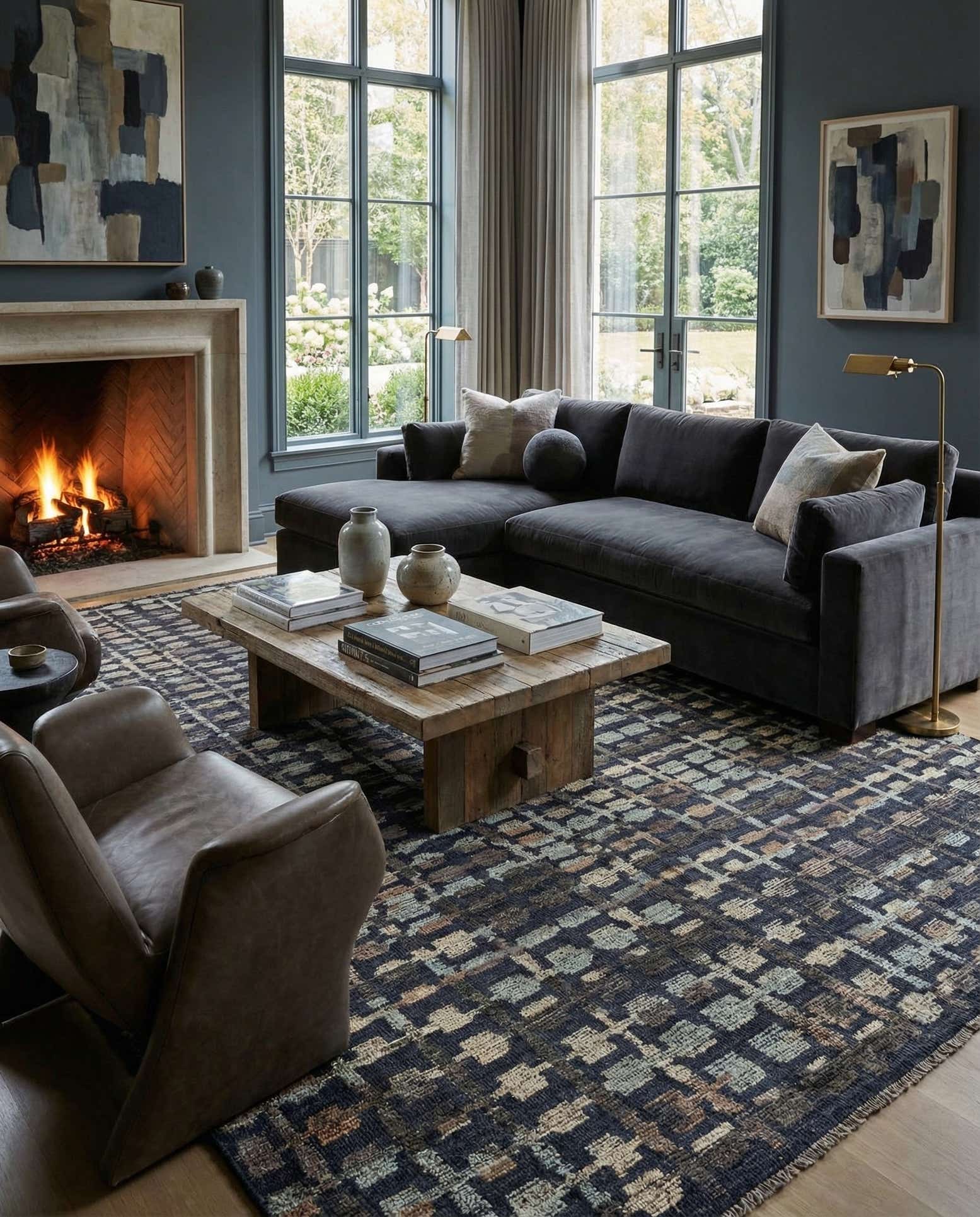 8' 1 x 10' 2 Hand Knotted Darya Wool Rug