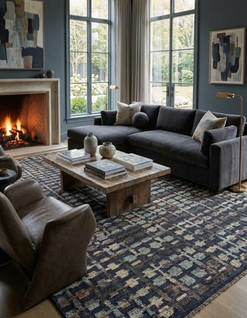 8' 1 x 10' 2 Hand Knotted Darya Wool Rug
