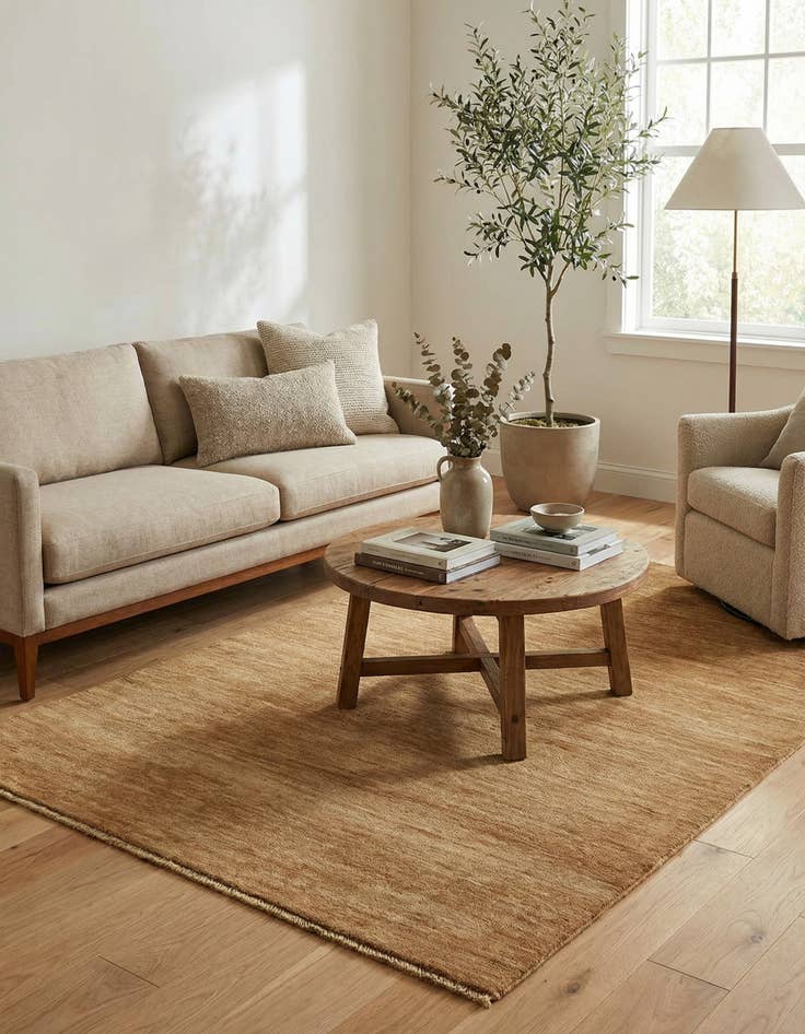 Detail image of  4' x 5' 10  Hand Knotted Modern Ziegler Rug