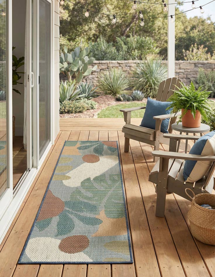 Detail image of 2' x 6' 1  Washable Baja Indoor / Outdoor Runner Rug