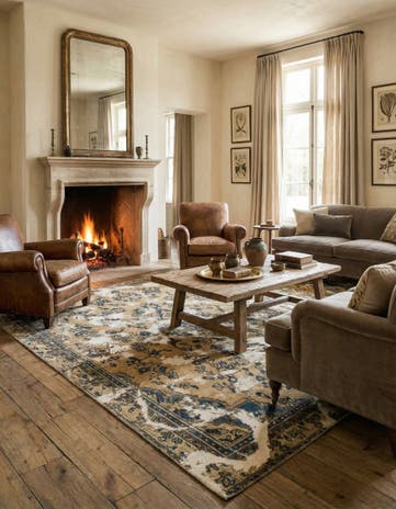 6' 3 x 8' 10 Hand Knotted Ultra Vintage Persian Wool Rug