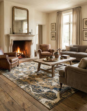 6' 3 x 8' 10 Hand Knotted Ultra Vintage Persian Wool Rug