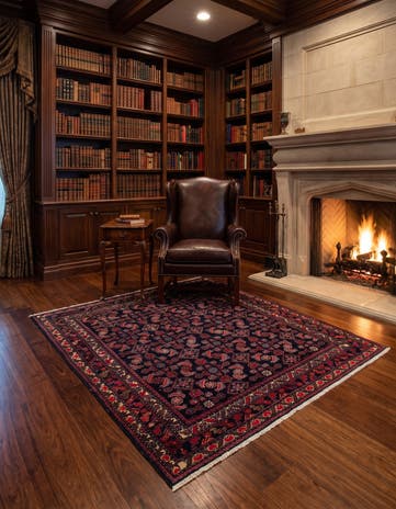 5' 3 x 6' Hand Knotted Armanibaff Persian Rug