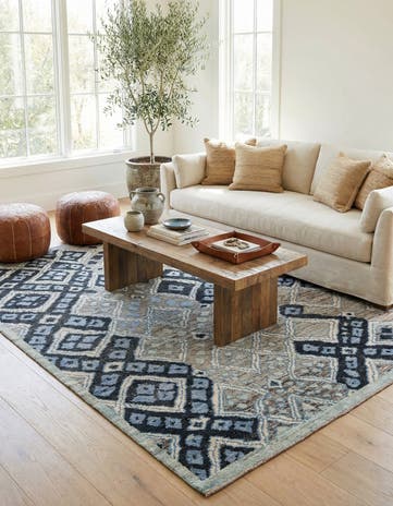 8' 2 x 10' 2 Hand Knotted Moroccan Wool Rug