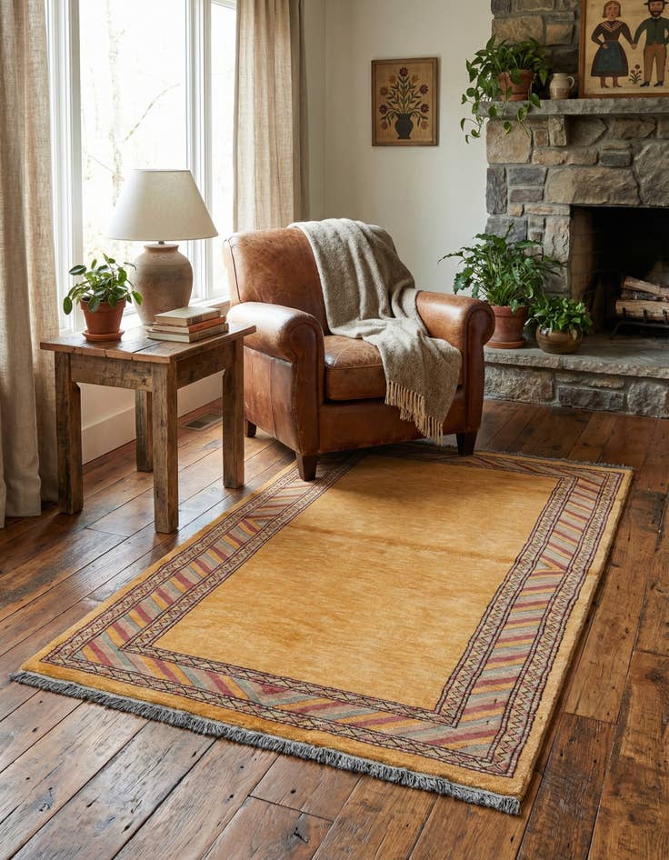 Detail image of  3' 1 x 5'  Hand Knotted Kashkuli Gabbeh Oriental Wool Rug