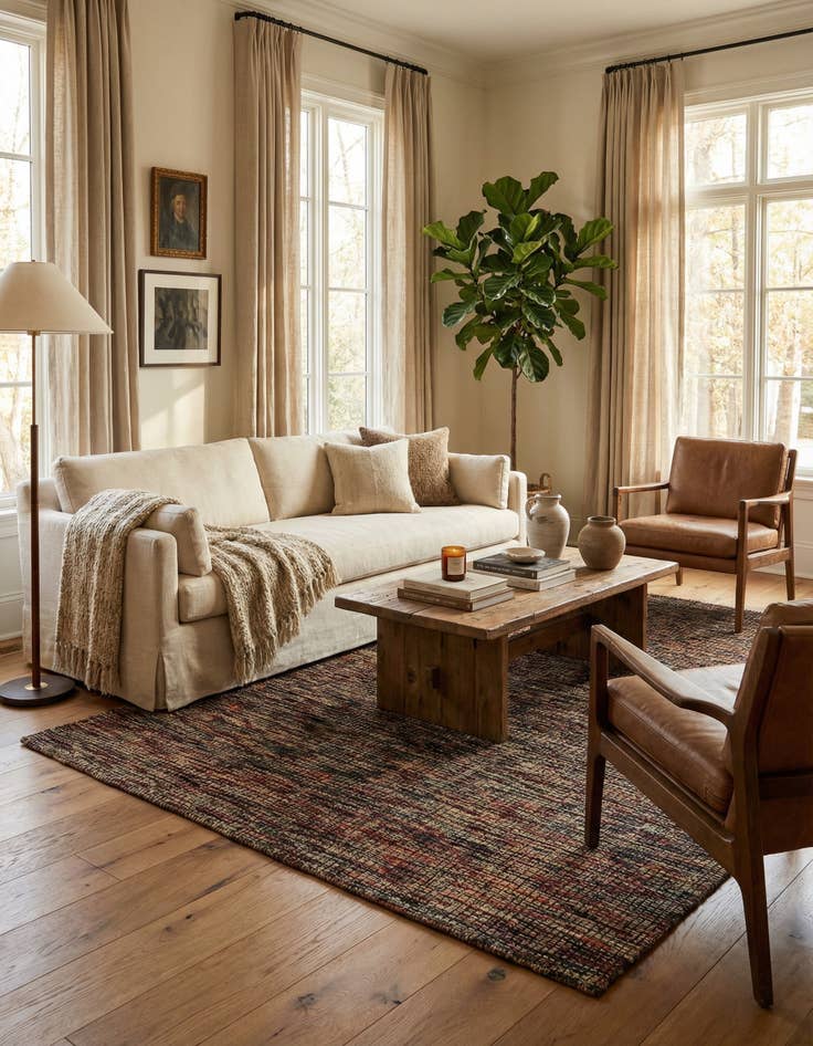 Detail image of 5' 5 x 8'  Hand Knotted Darya Wool Rug