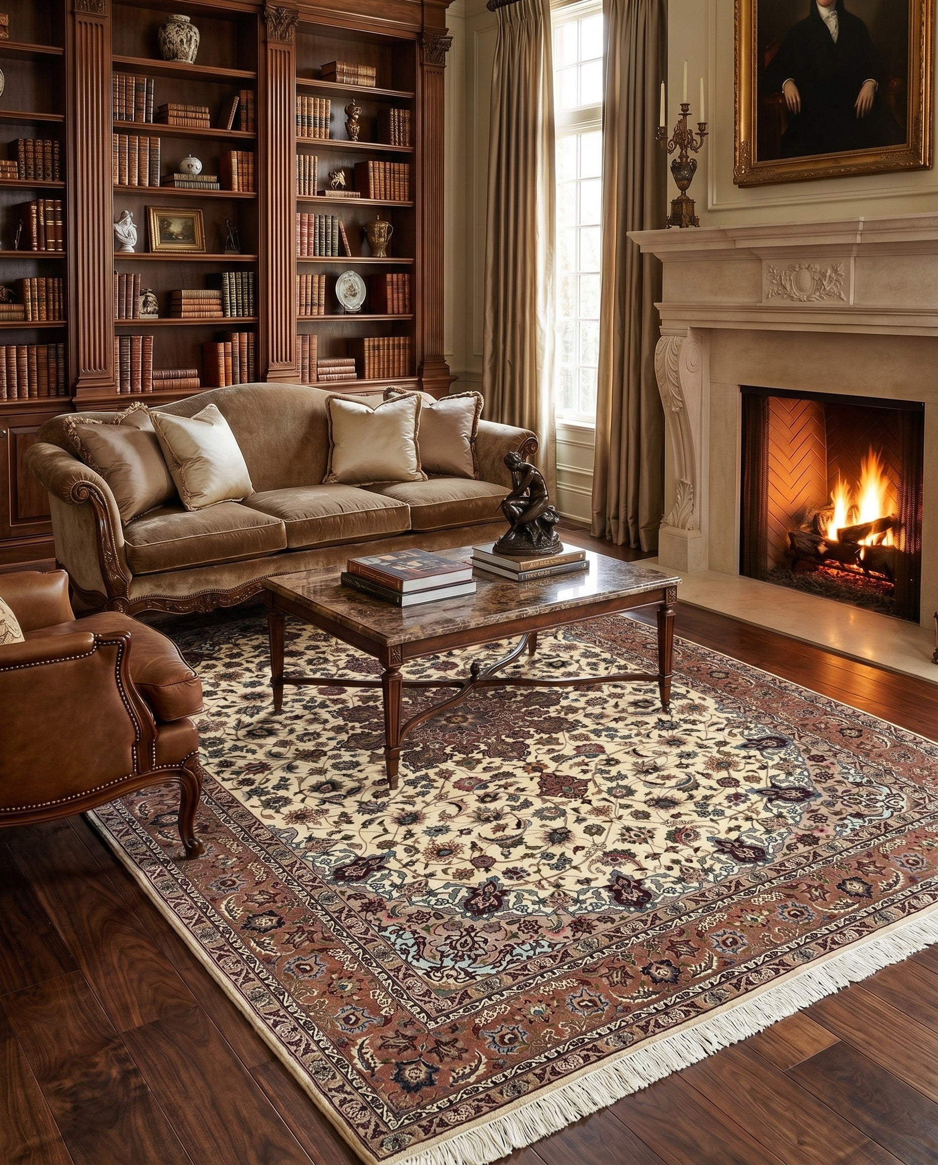 6' 7 x 9' 6 Hand Knotted Tabriz Persian Rug