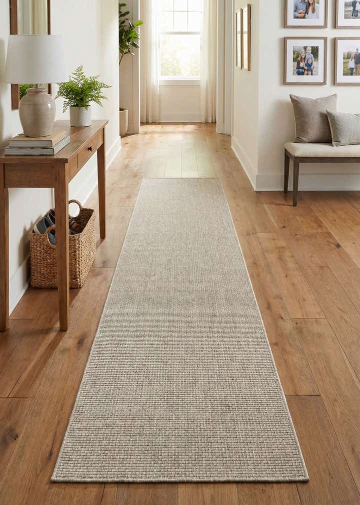 2' 7 x 12' Easy-Clean Solid Indoor / Outdoor Runner Rug