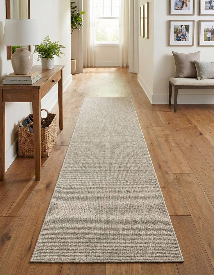 Detail image of 2' 7 x 12'  Washable Solid Indoor / Outdoor Runner Rug