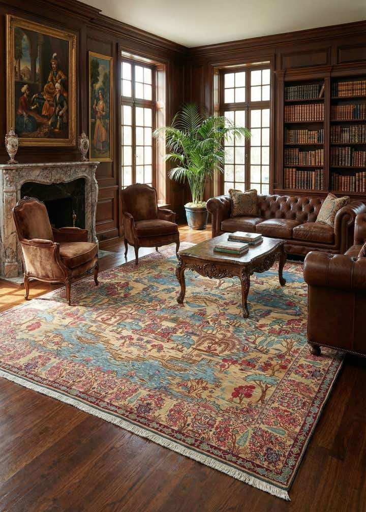 11' x 12' 7 Hand Knotted Tabriz Persian Wool Rug