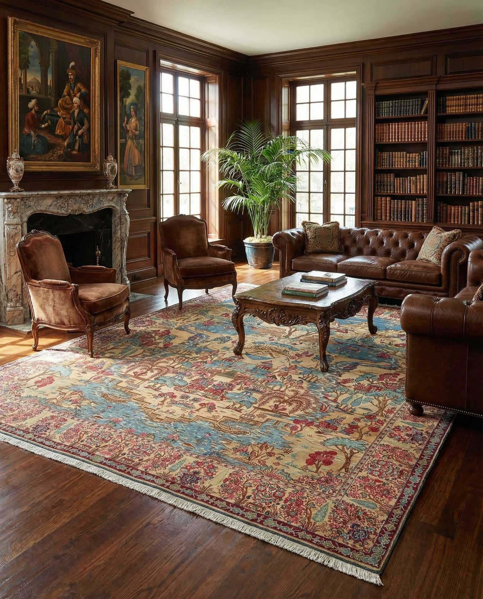 11' x 12' 7 Hand Knotted Tabriz Persian Wool Rug