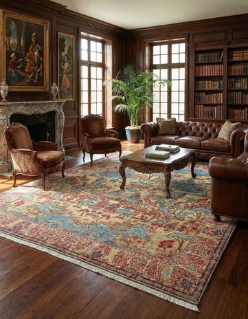 11' x 12' 7 Hand Knotted Tabriz Persian Wool Rug