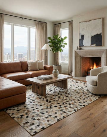 5' 1 x 7' 11 Cowhide - Patchwork Rug
