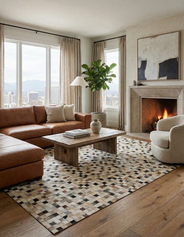 5' 1 x 7' 11 Cowhide - Patchwork Rug