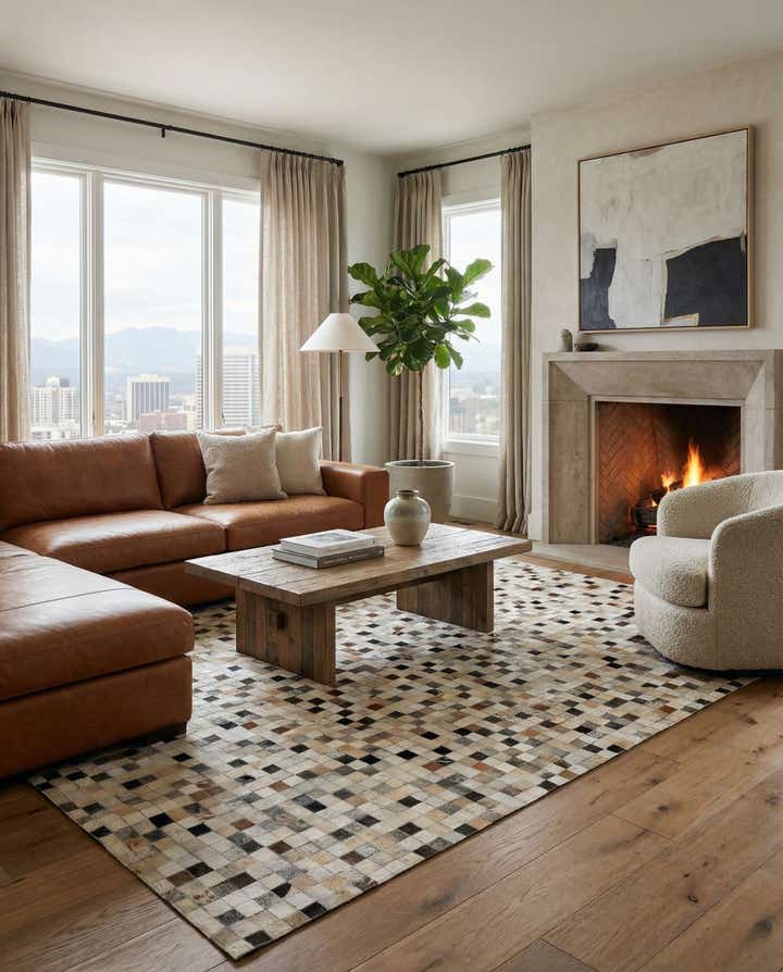 5' 1 x 7' 11 Cowhide - Patchwork Rug