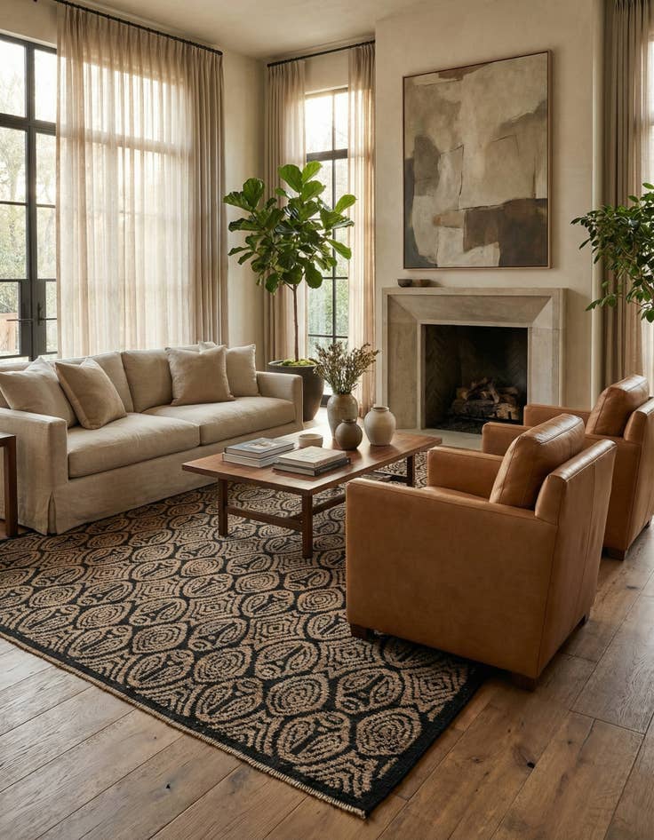 Detail image of 9' 3 x 12' 3  Hand Knotted Darya Wool Rug