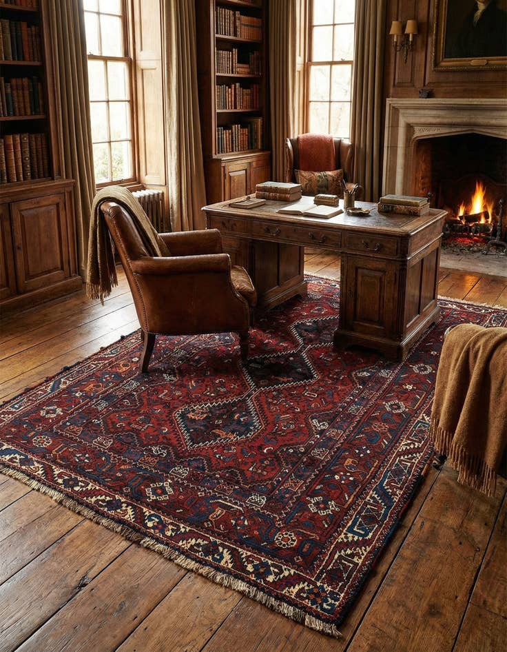 Detail image of 5' 6 x 7' 8 Ghashghai Wool Rug