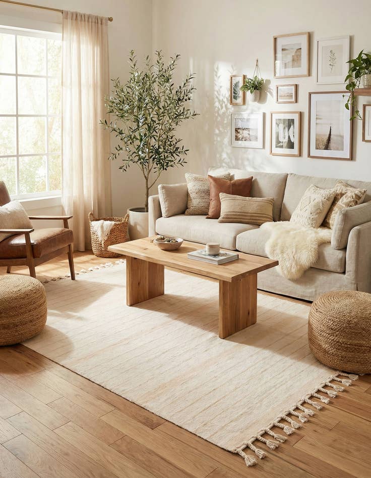 Detail image of  6' 1 x 9'  Hand Woven Chindi Cotton Rug