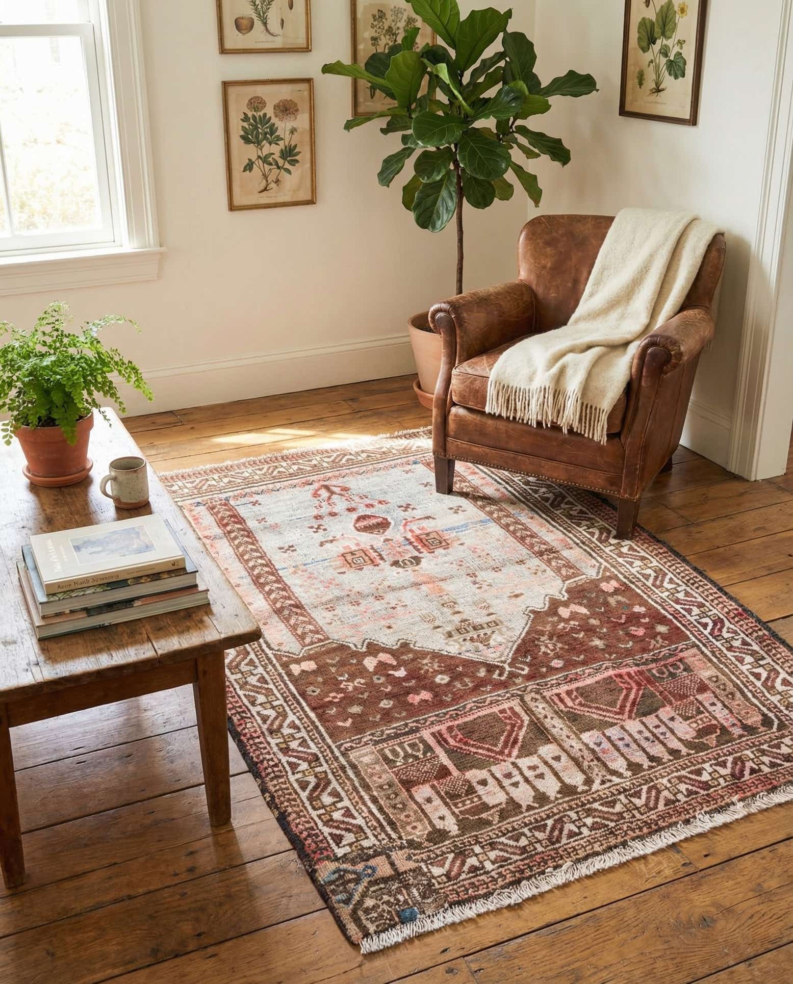 3' x 4' 3 Hand Knotted Ultra Vintage Persian Wool Rug