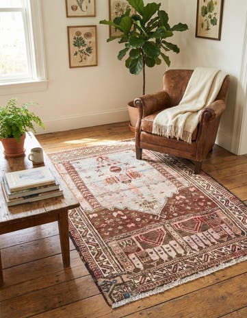 3' x 4' 3 Hand Knotted Ultra Vintage Persian Wool Rug