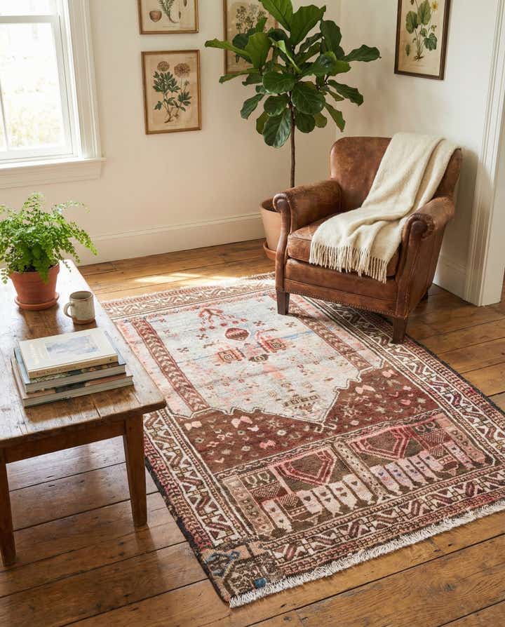 3' x 4' 3 Hand Knotted Ultra Vintage Persian Wool Rug