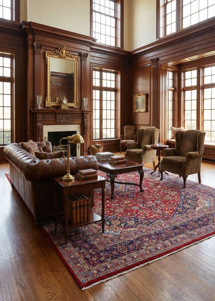 9' 8 x 12' 8 Hand Knotted Mashad Persian Wool Rug