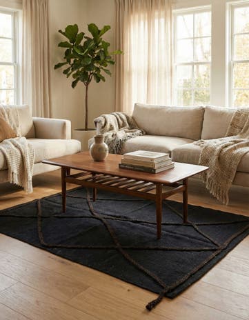 3' 7 x 4' 11 Hand Woven Kilim Modern Wool Rug