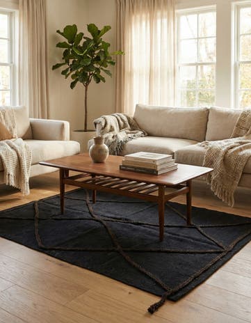 3' 7 x 4' 11 Hand Woven Kilim Modern Wool Rug