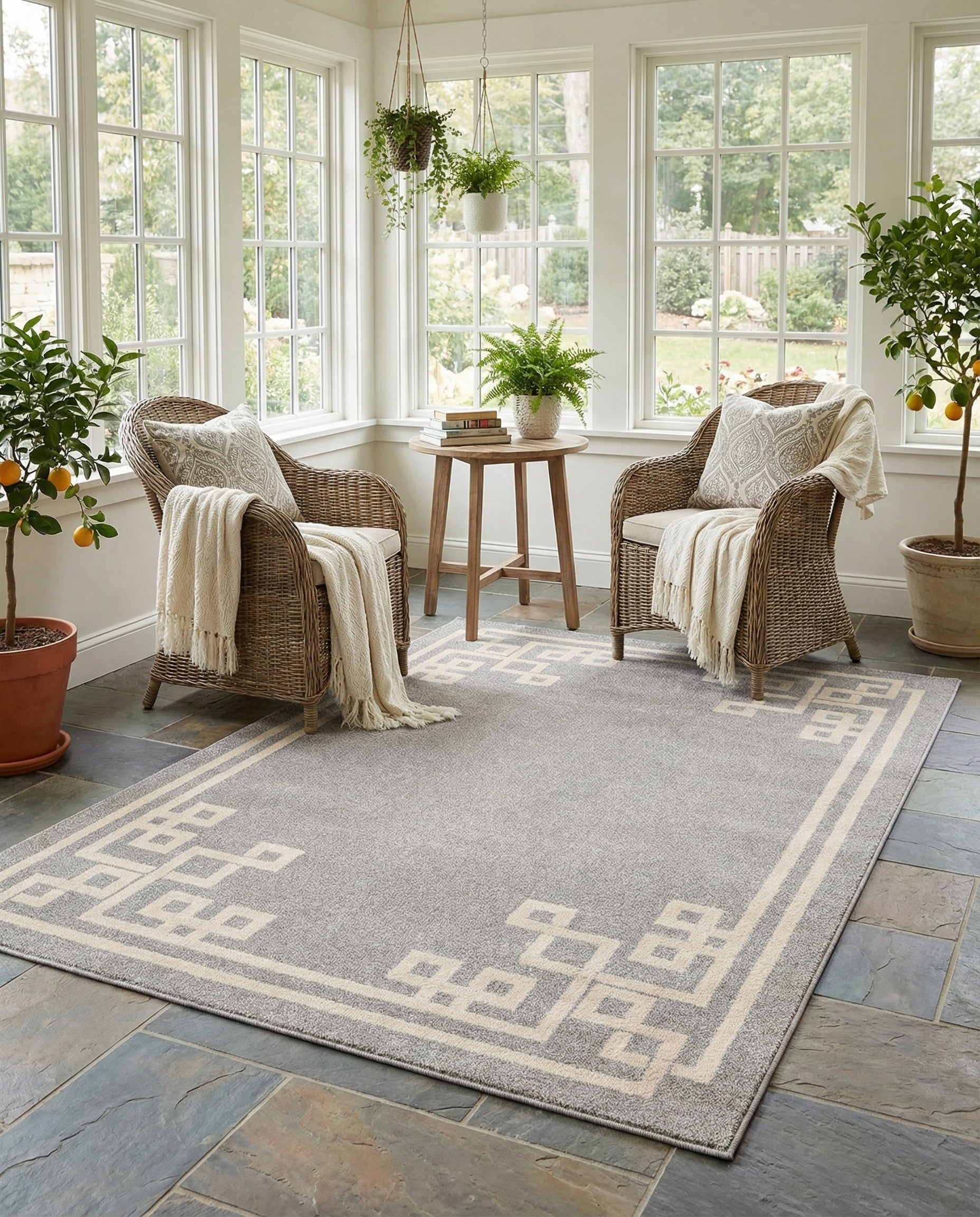 215cm x 305cm Greek Key Alfombra