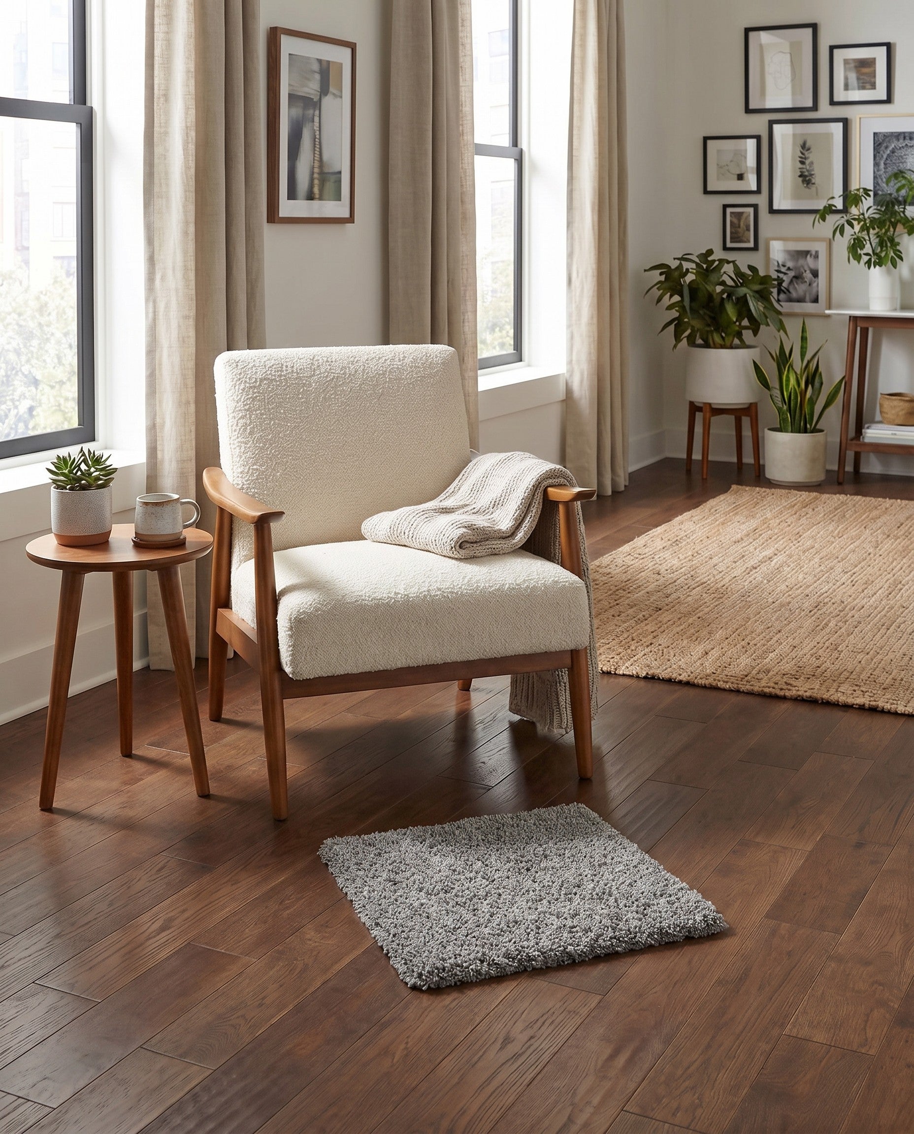 1' x 1' Solid Shag Sample Rug