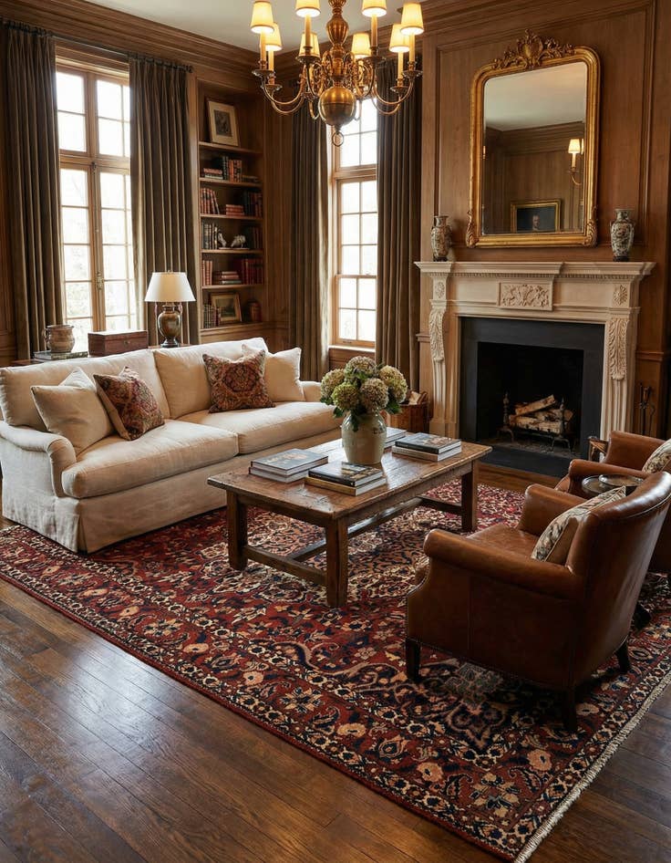 Detail image of 6' 8 x 10' 1 Bachtiar Wool Rug