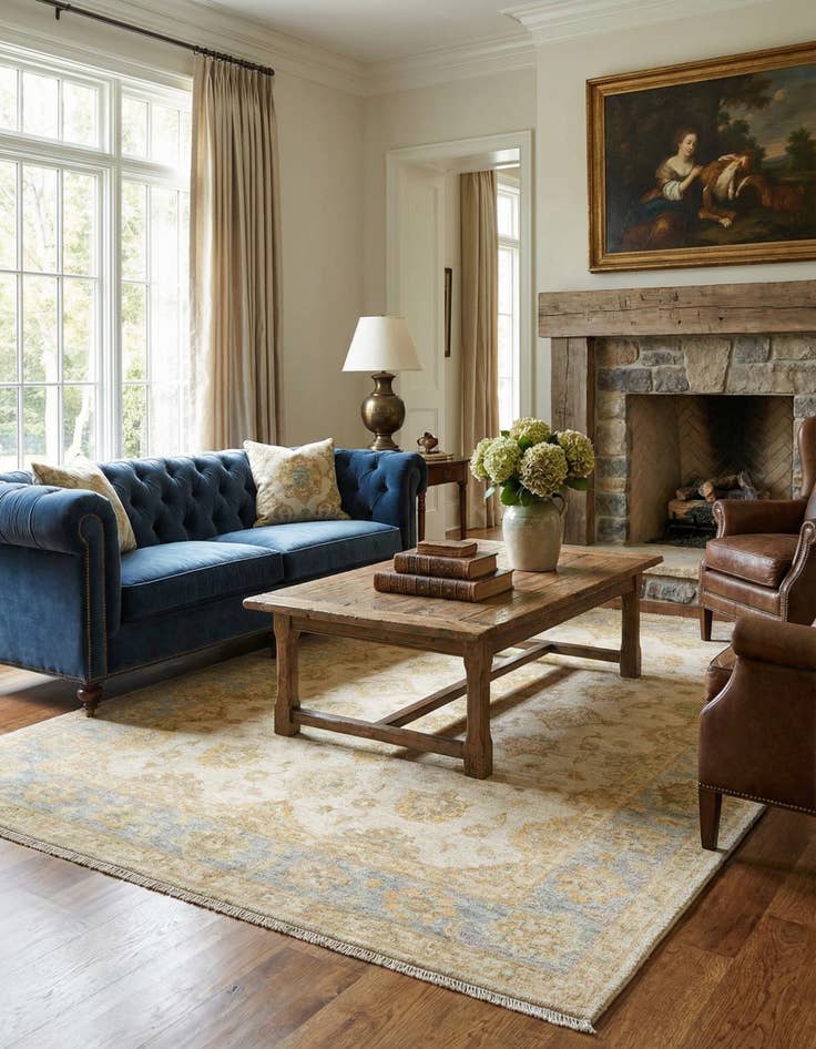 Detail image of  5' 1 x 6' 6 Kaizar Wool Rug