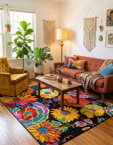 Black Tuscany Rug