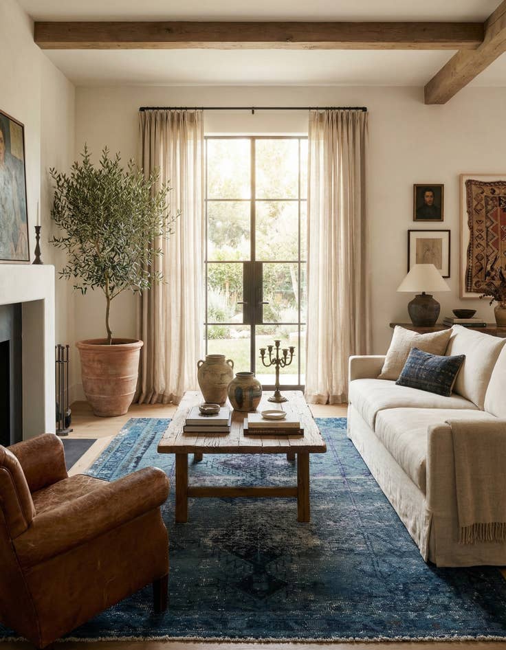 Detail image of  4' 5 x 6' 6  Hand Knotted Ultra Vintage Persian Wool Rug